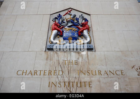 The Chartered Insurance Institute Crest Aldermanbury City Of London UK Stock Photo