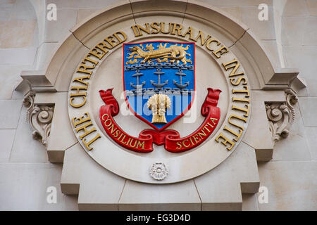 The Chartered Insurance Institute Crest Aldermanbury City Of London UK Stock Photo