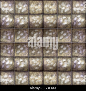 Metal tiles in the speckled pattern texture Stock Photo