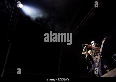 Behemoth performing live - 2014  Festival Vagos Open Air - Day 2  Featuring: Adam Darski Where: Vagos, Portugal When: 09 Aug 2014 Stock Photo