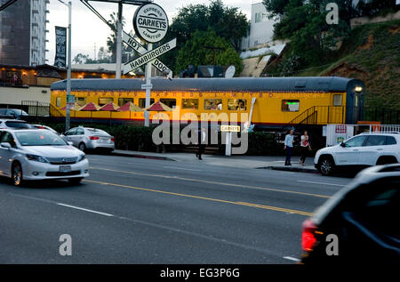 Carney's Hot Dog Diner Car on the Sunset Strip Stock Photo