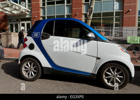 Car2Go Smart car parked on street - USA Stock Photo
