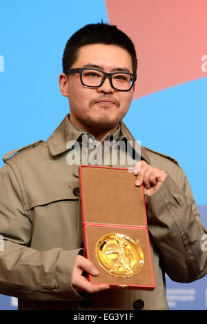 Director Na Young-kil, winner of the Golden Bear for Best Short Film for his film 'Hosanna' during the award winners press conference at the 65th Berlin International Film Festival/Berlinale 2015 on February 14, 2015/picture alliance Stock Photo