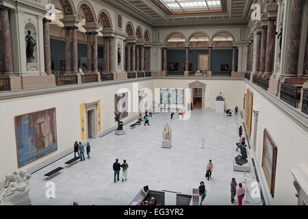 General view of the main hall in the Royal Museums of Fine Arts of Belgium, Brussels, Belgium.