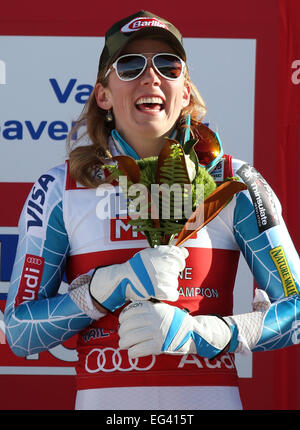 Women's slalom gold medal winner Mikaela Shiffrin of the United States ...