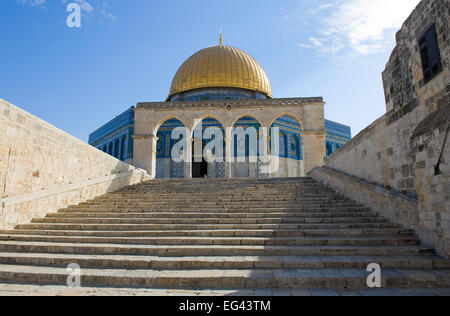 The Dome of the rock on the Temple Mount in Jerusalem Stock Photo