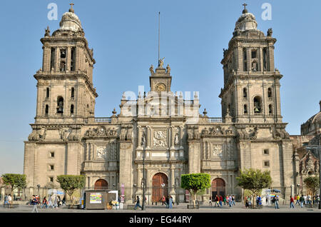 Metropolitan Cathedral, Catedral Metropolitana, main church at the Zocalo, Mexico City, Federal District, Mexico Stock Photo