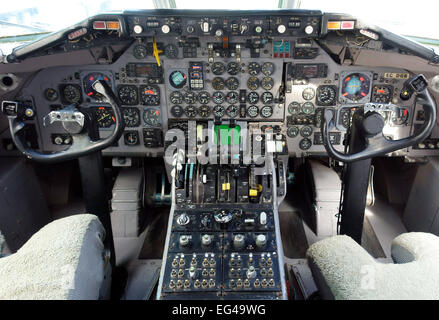 Instruments in cockpit of McDonnell Douglas DC-9 airliner in Elder museum, Las Palmas de Gran Canaria Stock Photo