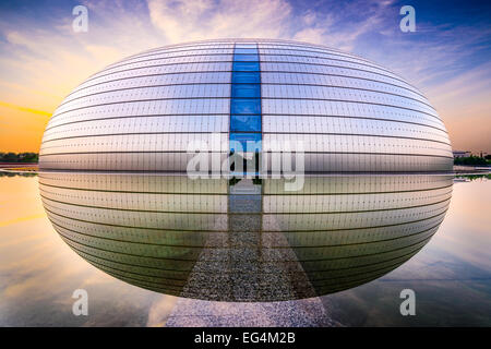 National Centre for the Performing Arts. The futuristic design stirred controversy when the theater was completed in 2007. Stock Photo