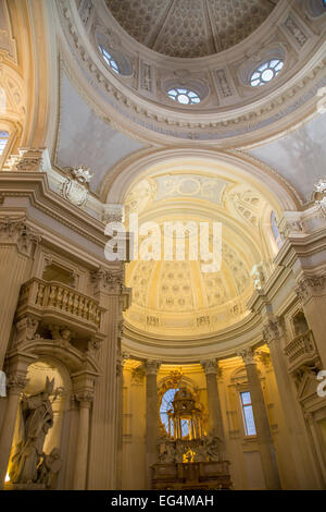 The Church of St. Hubert in the Reggia di Venaria Reale, the Savoy royal palace, Turin, Italy Stock Photo