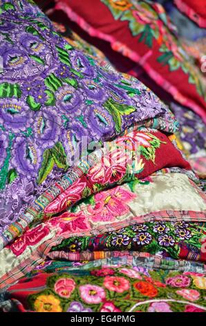 Mexico, Merida - March 28th, 2014: "Oaxaca in Merida" - Food and Handcrafts Event. Mexican traditional material handmade Stock Photo