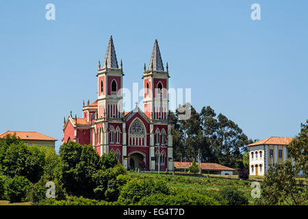 Church San Pedro ad Vincula Cobreces Cantabria Spain Stock Photo