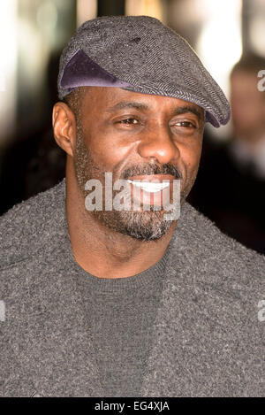 London, UK. 16th Feb, 2015. Idris Elba attends the World Premiere of THE GUNMAN on 16/02/2015 at BFI South Bank, London. Idris Elba. Picture by Julie Edwards Credit:  Julie Edwards/Alamy Live News Stock Photo