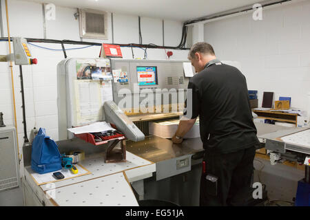 Polar 115 industrial paper guillotine machine Stock Photo