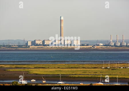 oil fired Grain power station in Kent Stock Photo