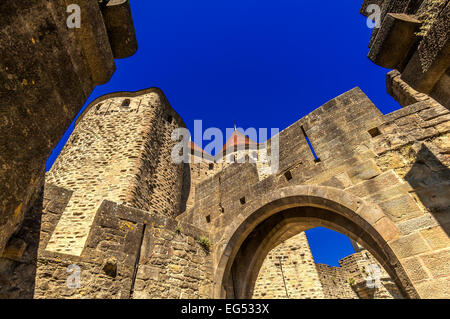 Chateau et Remparts de la cité de Carcassonne Aude France 11 Stock Photo