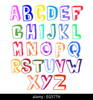 Colorful alphabet volume Stock Photo