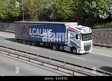 An Alcaline haulage truck on the A40 in West London, UK. Stock Photo