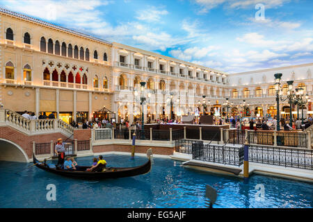 Grand Canal at the Venetian Hotel in Las Vegas, Nevada Stock Photo