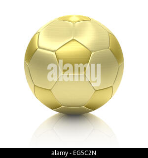 Isolated golden soccer ball on a white background Stock Photo - Alamy