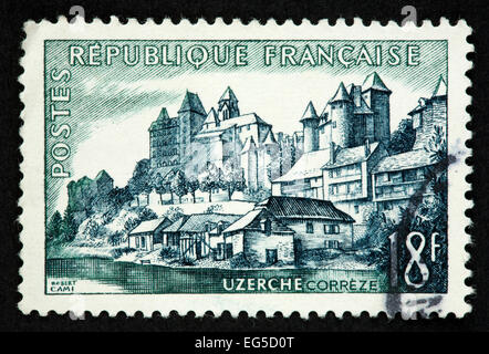 French postage stamp Stock Photo