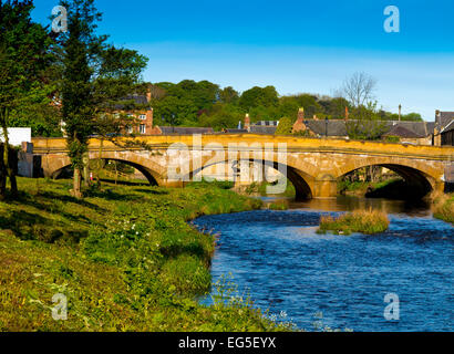 Bridge over the River Wansbeck in Morpeth a town in Northumberland England UK Stock Photo