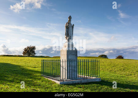 Statue of Saint Patrick on Tara Hill County Meath Ireland. Stock Photo