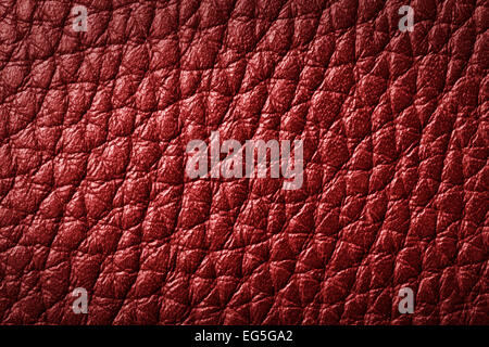 Genuine red leather background, pattern. High resolution photograph. Stock Photo