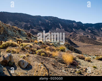 Desert landscape of Volcano Teide National Park Stock Photo