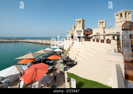 Fishing Harbour and new shopping Souk at Umm Suqueim 2 in Dubai United Arab Emirates Stock Photo