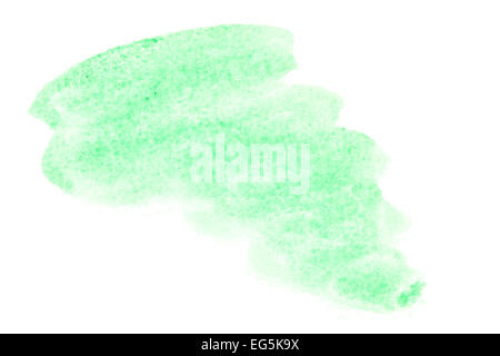Green watercolor brush strokes Stock Photo
