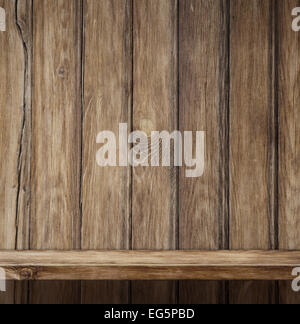 Empty wood shelf background Stock Photo