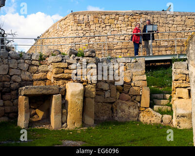 The archaeological complex of Tarxien Temples - Malta Stock Photo