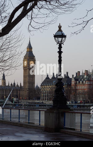 Big Ben from the south bank Stock Photo