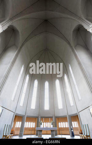 Altar of Hallgrímskirkja cathedral Reykjavik, Iceland Stock Photo