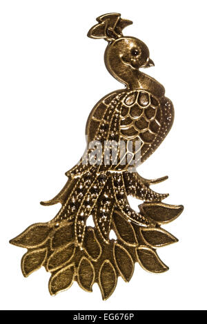 Fantastic bird, peacock, decorative element, isolated on white background Stock Photo