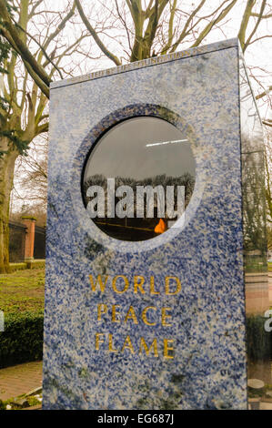 World Peace Flame outside the International Court of Justice, The Hague Stock Photo