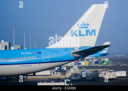 KLM plane waiting for departure Stock Photo