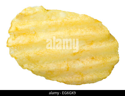 Potato chips isolated on white background with clipping path Stock Photo