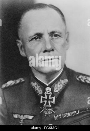 Field Marshall Erwin Rommel, German commander in France and North Africa during World War 2. Rommel had been part of Hitler's Stock Photo