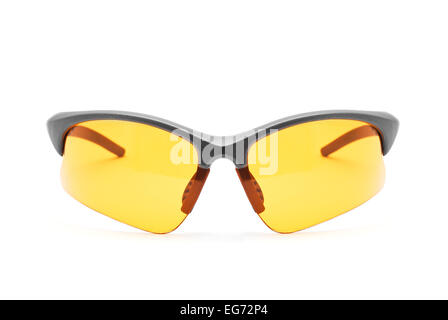 bicycle sport sunglasses on white Stock Photo