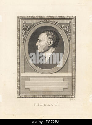 Denis Diderot, French philosopher, art critic and writer. Stock Photo