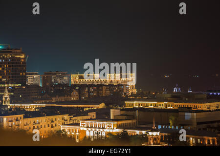 Baku, the capital city of Azerbaijan in the night Stock Photo