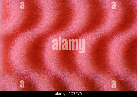 Macro of pink synthetic sponge texture, soft side Stock Photo