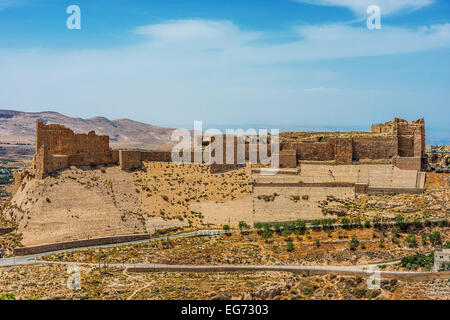 Al Karak kerak crusader castle fortress Jordan middle east Stock Photo
