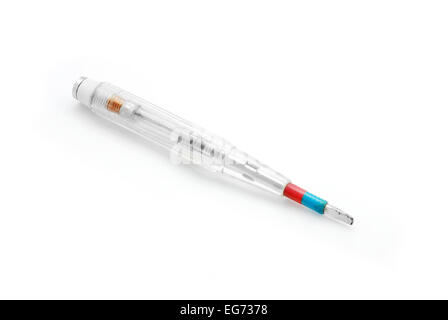 screwdriver and electricity current detector Stock Photo