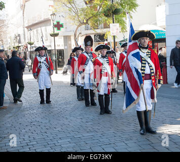 Ceremony of the keys in Grand Casements Square, Gibraltar, British terroritory in southern Europe Stock Photo