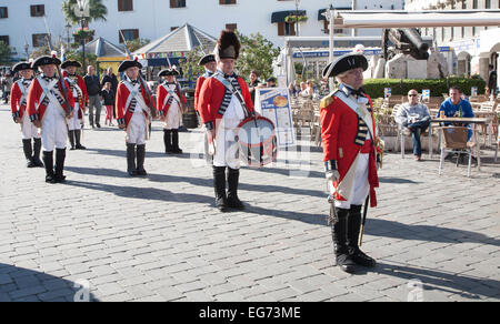 Ceremony of the keys in Grand Casements Square, Gibraltar, British terroritory in southern Europe Stock Photo