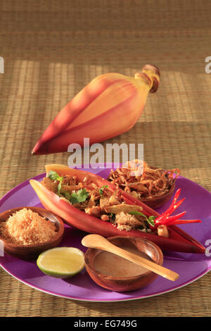 Banana blossom salad, Cambodian dish, Stock Photo