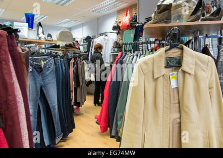 The interior of a charity shop. Stock Photo